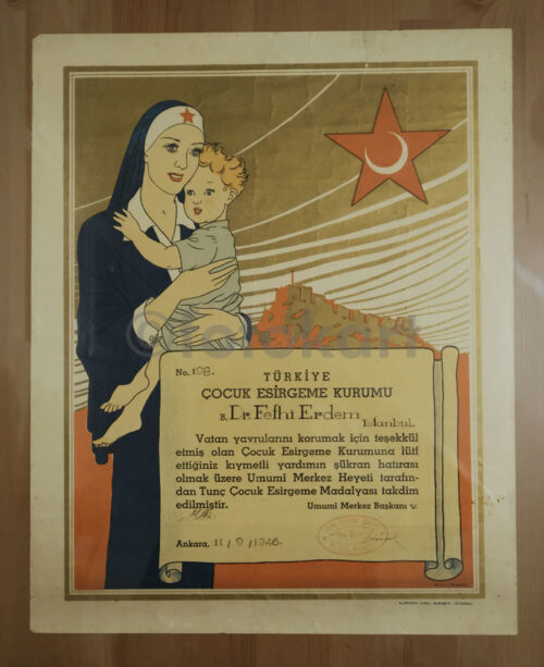 1946 Çocuk Esirgeme Kurumu Diploması