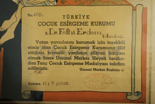 1946 Çocuk Esirgeme Kurumu Diploması - Görsel 2