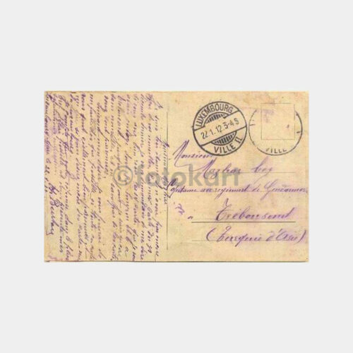 1911 Trabzon Nadir Damgalı Lüksemburg Kartı-2