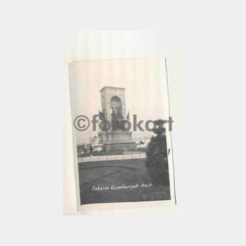 1949 Taksim Cumhuriyet Anıtı Tebrik Fotokart