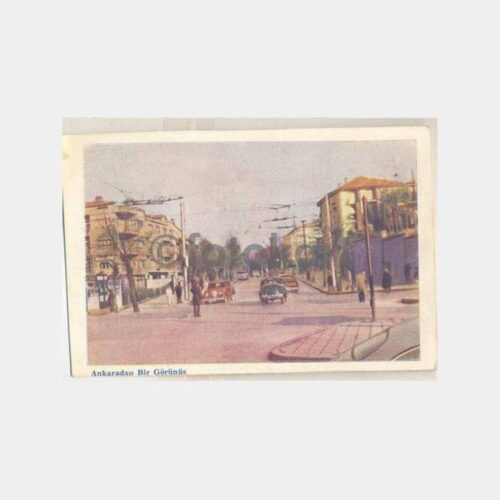 Ankara Cadde Renkli Karton Baskı Kartpostal