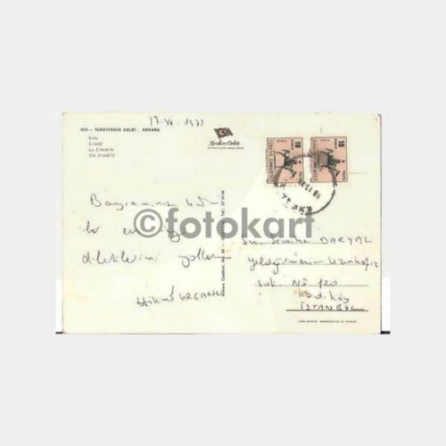 1971 Ankara Kalesi Görünüş Kartpostal - Görsel 2