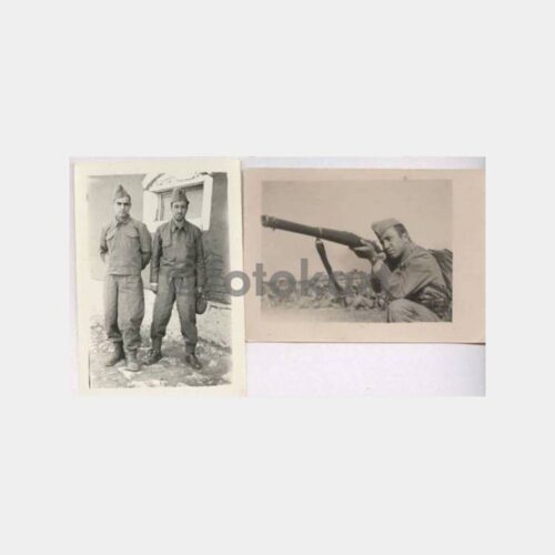 1949 Gelibolu Askerler 2 Adet Fotoğraf