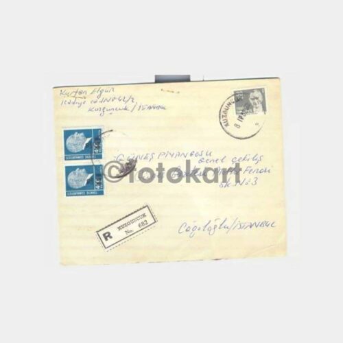 1982 Ata Posta Pullu ve Damgalı Zarf