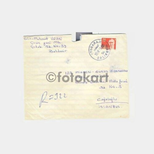 1982 Ata Posta Pullu ve Damgalı Zarf