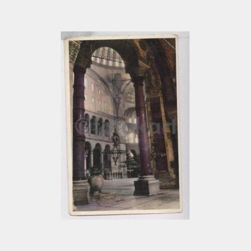 1963 Ayasofya İçinden Görünüş Kartpostal