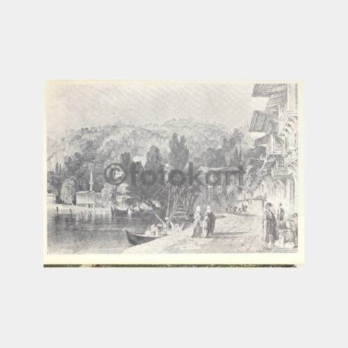 Boğaziçi Bebek Gravür Baskı Tebrik Kartpostal