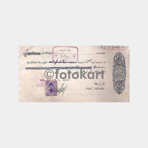1927 Borç Senedi Eski Finans Belgesi