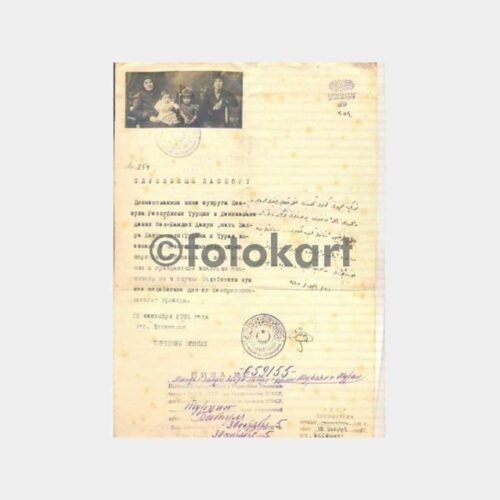 1925 Dedeağaç Konsolosluk Aile Belgesi