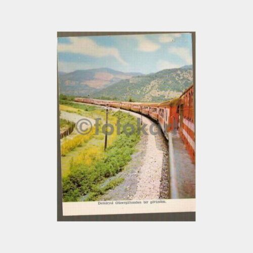 Demiryolu Tren Geçişi Tebrik Kartı