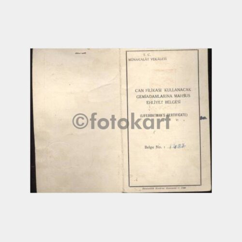 1964 Denizci Gemi Adamı Ehliyet Belgesi Kartı - Görsel 2