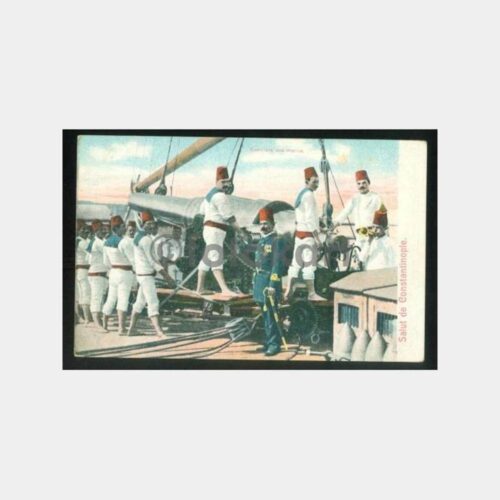 1900 Osmanlı Denizciler Gemide Kartpostal
