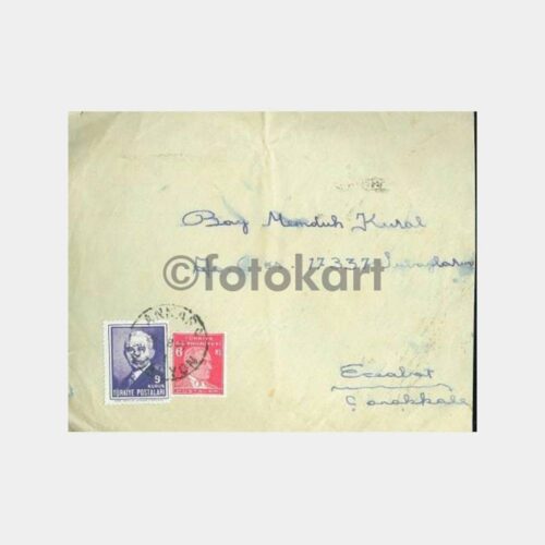 1947 Eceabat Gelibolu Askeri Posta Damgalı Zarf