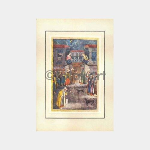 Eski Osmanlı Yaşam Minyatür Tablo Kartpostal