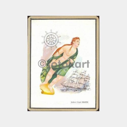Galatea Gemi ve Kadın Tablo Kartpostal