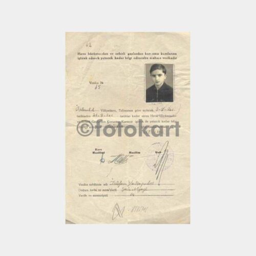 1941 Hava Hücumu Gaz Koruma Belgesi