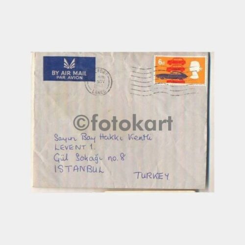 1966 İngiltere Otomobiller Pullu Zarf