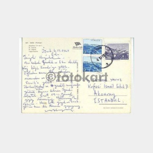 İznik Ayasofya Görünüş Damgalı Kartpostal - Görsel 2