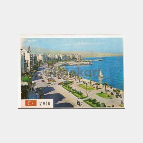 1981 İzmir Karşıyaka Sahilden Görünüş Kartpostal