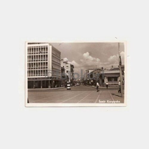 1959 İzmir Karşıyaka Posta Damgalı Kartpostal