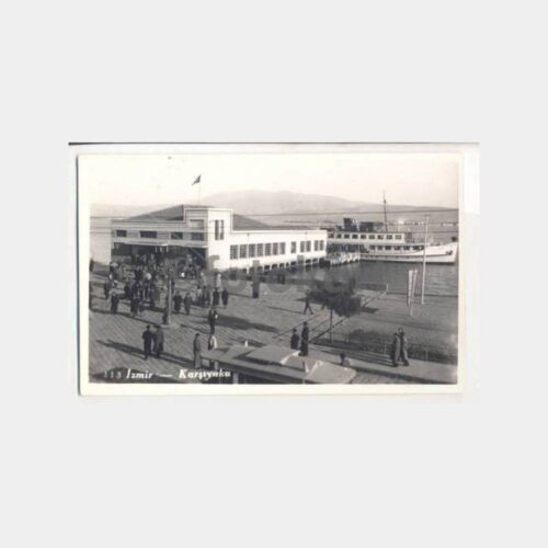 1947 İzmir Karşıyaka İskelesi Fotokart