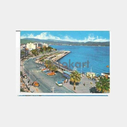 1968 İzmir Karşıyaka İskele Görünüş Kartpostal