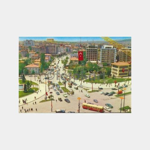 Ankara Kızılay Meydanı Genel Görünüm Kartpostal