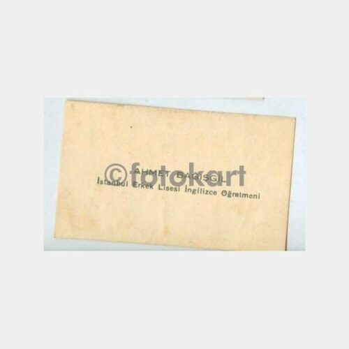 1949 İstanbul Erkek Lisesi Kartvizit