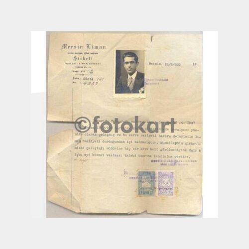 1939 Mersin Liman İşleri İnhisarı Belgesi