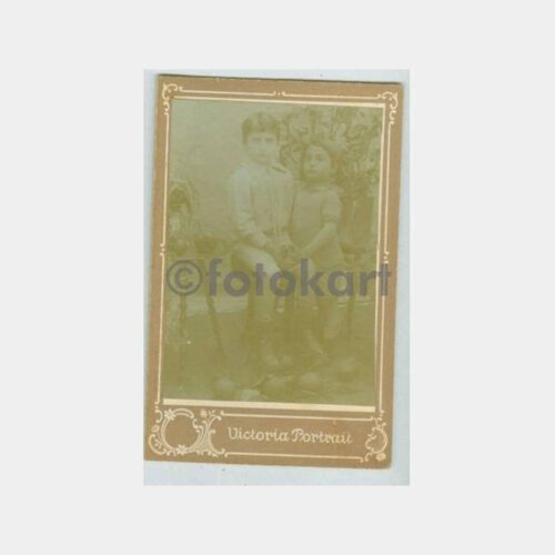 1910 Osmanlı Dönemi Kardeşler Kabinet Fotoğraf
