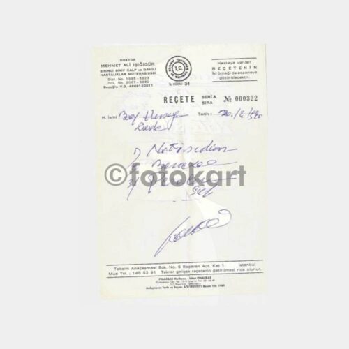 1990 Dr. Mehmet Ali Işığıgür Reçete