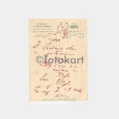 1928 İstanbul Dr. Nejat Osman Reçete
