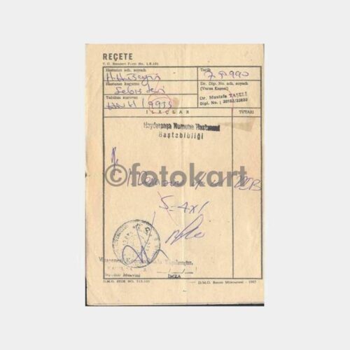 1990 Haydarpaşa Numune Hastanesi Reçete