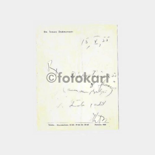 1955 Dr. İhsan Doğramacı Doktor Reçete
