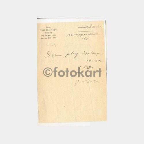 1952 İskenderun Dr. Talat Civelekoğlu Reçete