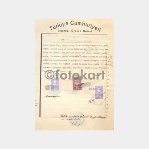 1935 Arsa Satış Sözleşmesi Noter Belgesi - Görsel 3