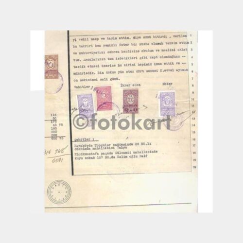 1935 Arsa Satış Sözleşmesi Noter Belgesi - Görsel 3