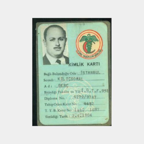 1984 Türk Tabibler Birliği Doktor Kimlik Kartı