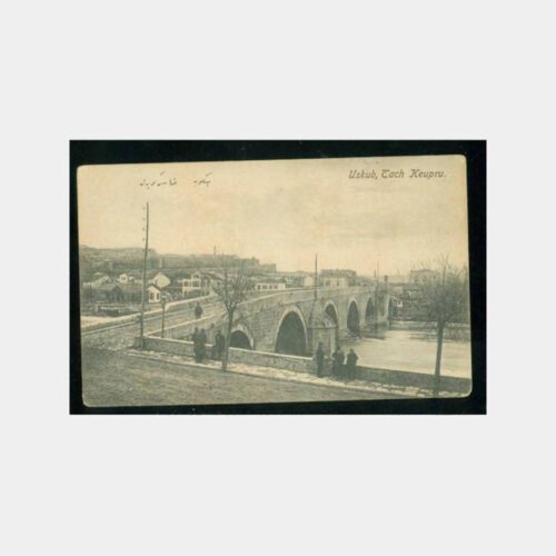 1917 Üsküp Vardar Taş Köprüsü Kartpostal