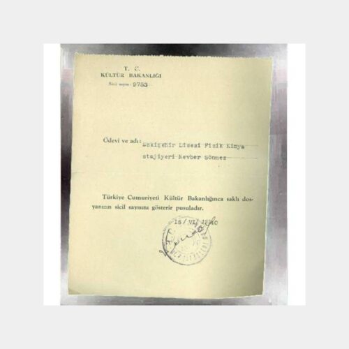 1940-1941 Eskişehir Lisesi 5 Adet Belge