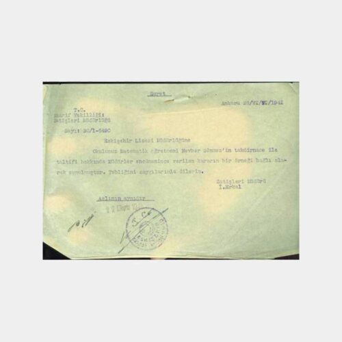 1940-1941 Eskişehir Lisesi 5 Adet Belge - Görsel 4