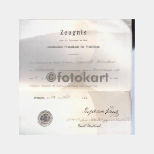 1922-23 Almanya Okul Diploma Belgesi - Görsel 2