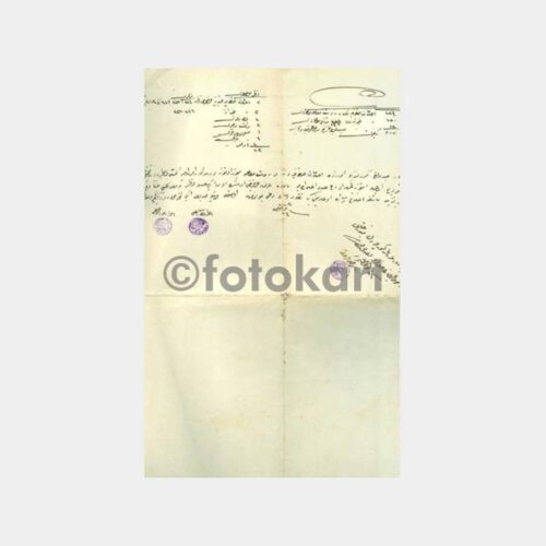 1926 Osmanlıca Arsa Tapu Sözleşmesi Belge - Görsel 2