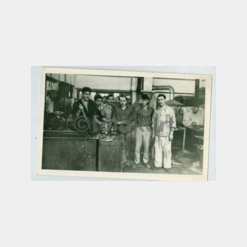 1950 Atölye Makine Metal İşçileri Fotoğraf