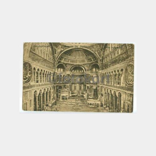 1910 Ayasofya İçi Görünüş Kartpostal