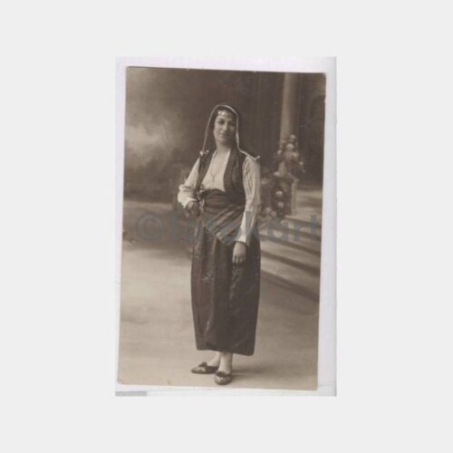 1929 Foto Sebah Folklor Kadın Fotoğraf