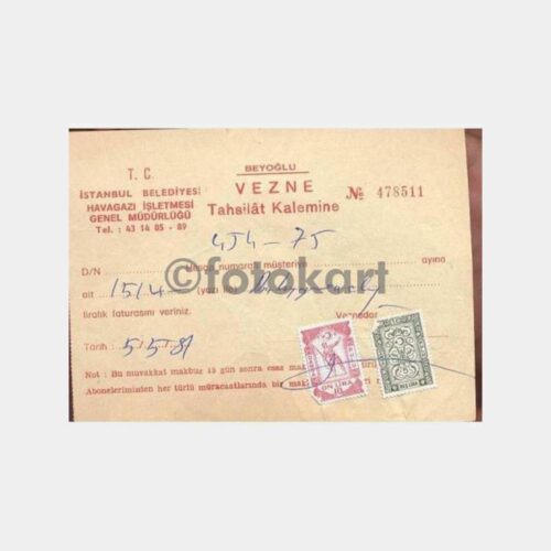 1981 Beyoğlu Havagazı Makbuzu