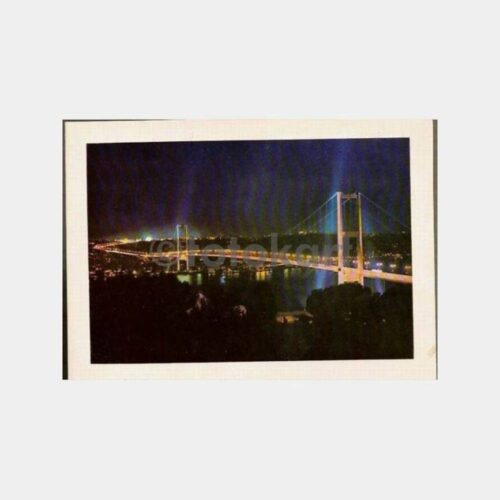 İstanbul Boğaziçi Köprüsü Gece Görünüş Kartpostal