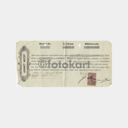 1937 Borç Senedi Finans Belgesi