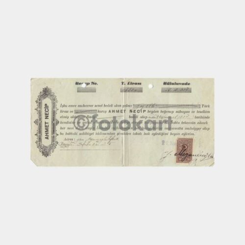 1937 Borç Senedi Finans Belgesi